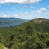 Beautiful view of lac tremblant and nez de l'indien from montagne verte