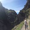 Approaching a tunnel through the rock