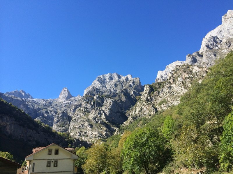 Completing the hike in the town of Cain de Valdeon