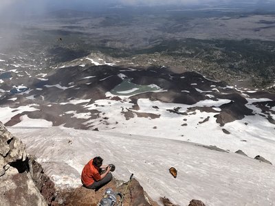 Looking down northeast slope.