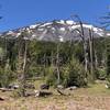 The summit looks deceptively close from the parking lot entrance.