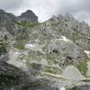 It is a steep 500 meter climb from Zeleni Vir Lake (bottom right) to Babotov Kuk's summit