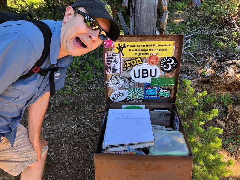 Trail log at OR/CA boarder