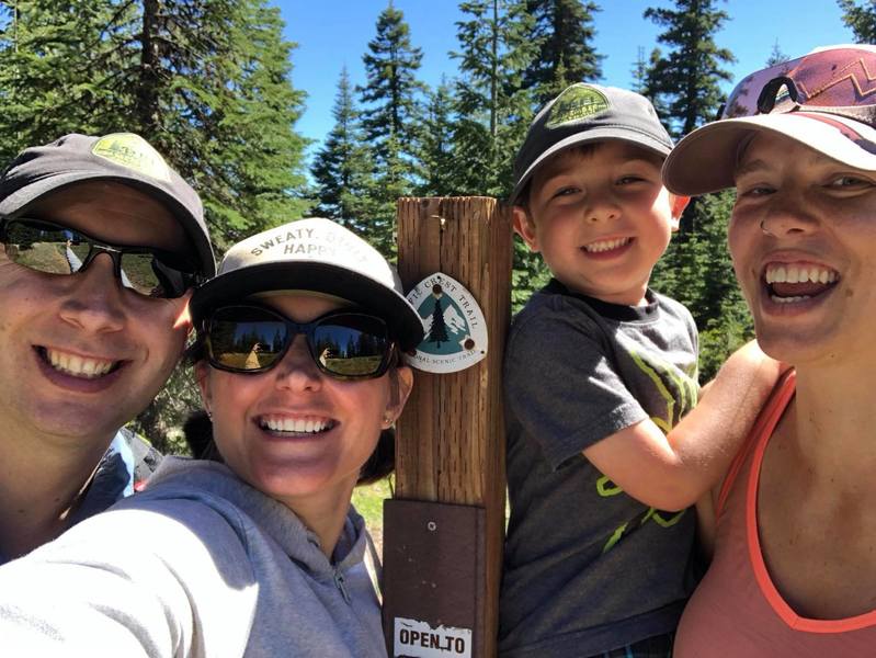 Trail Marker for PCT at NF Road 2025 crossing