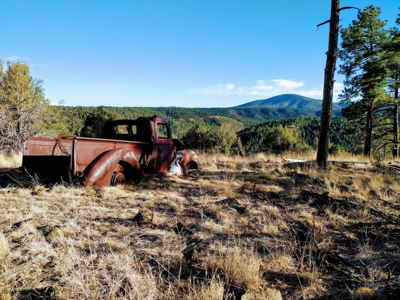 Old truck on the edge of aeroplane mesa