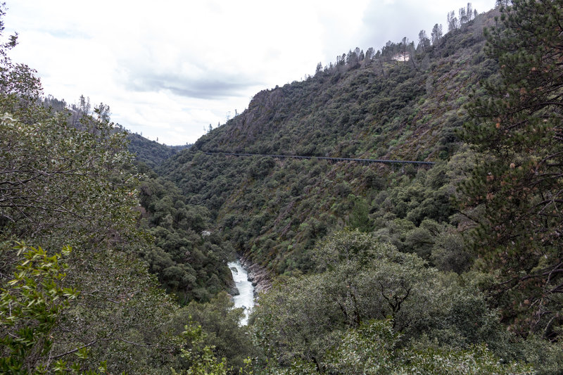 West Branch Feather River and the flumes paralleling it