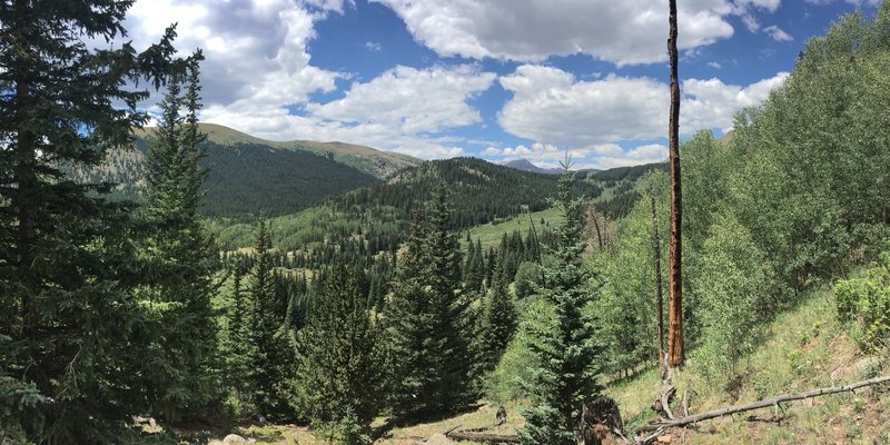 The view from the switchbacks after the trail intersection