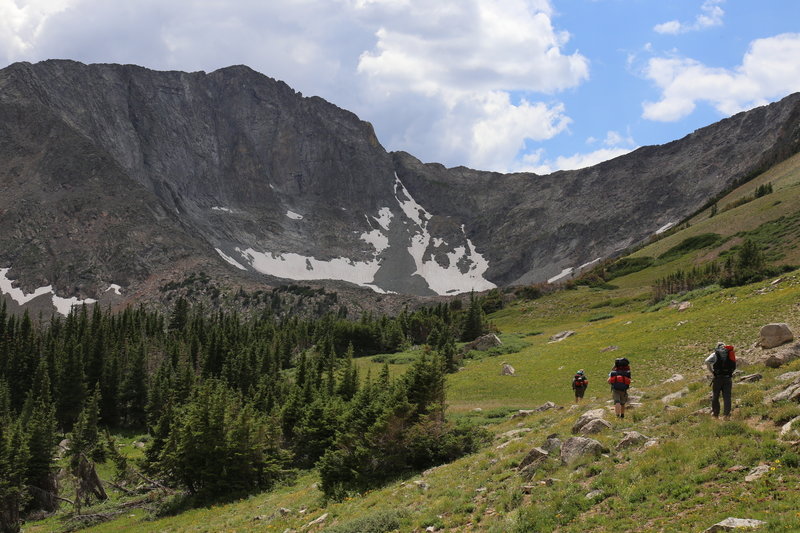 American Lakes Trail about a half mile below the lakes.