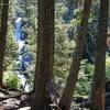 Bridge at the Pine Creek waterfall