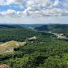 A great day to scramble up Ramapo Torne in Harriman State Park. Below is I-87 and far in the distance is the New York City skyline.