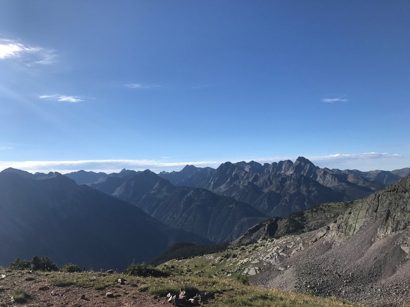 View of Needles from second saddle.