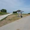 Delga Trailhead and the spur to Delga Park.