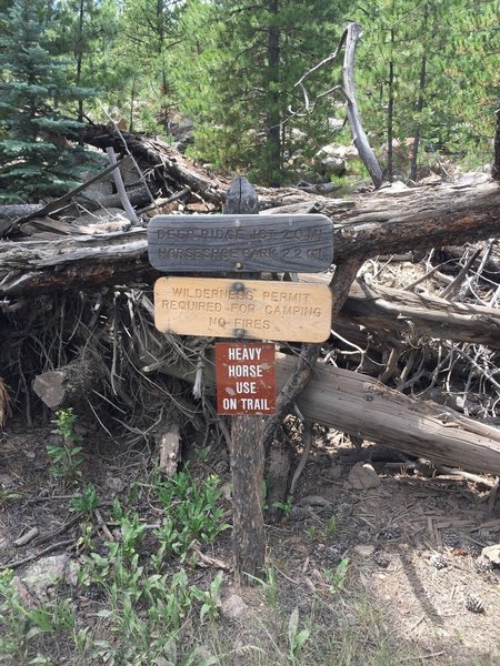 Heed the notice. These connector trails are great family trails, but they’re about 50% horse latrine.