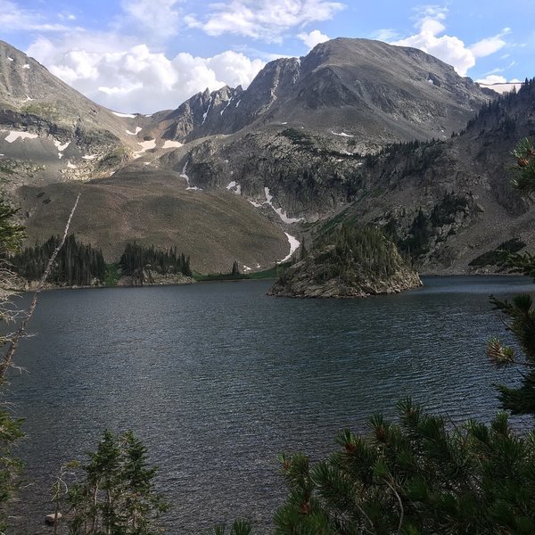 Lake Agnes at north end of lake.