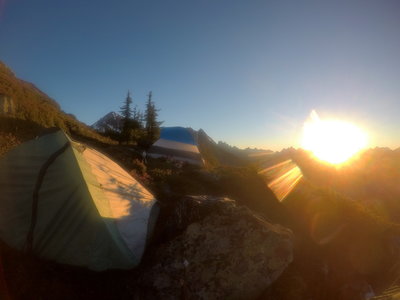 Sunrise over the camp.