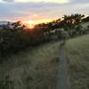 Enjoying the sunset along the Bonneville Shoreline Trail.