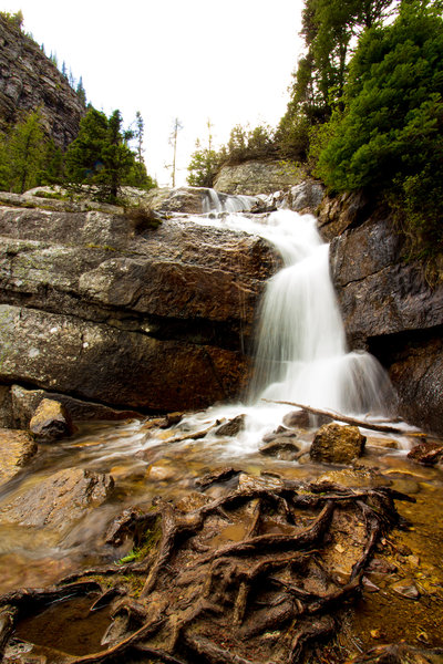 Waterfall next to Lake Agnes tea house