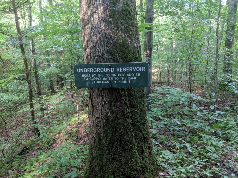 CCC Snipe Trail - Underground Reservoir Signpost