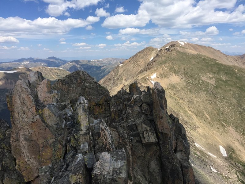 On top of the small and exposed second summit