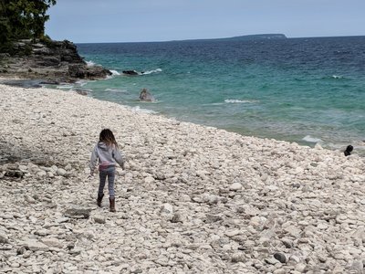 Approach cobble beach