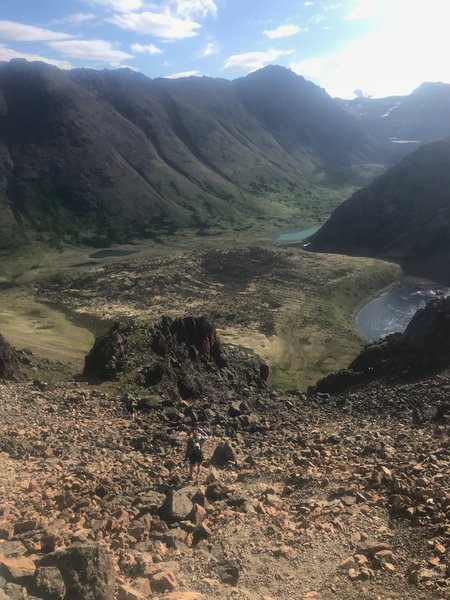 Looking to the west towards Williwaw lakes.