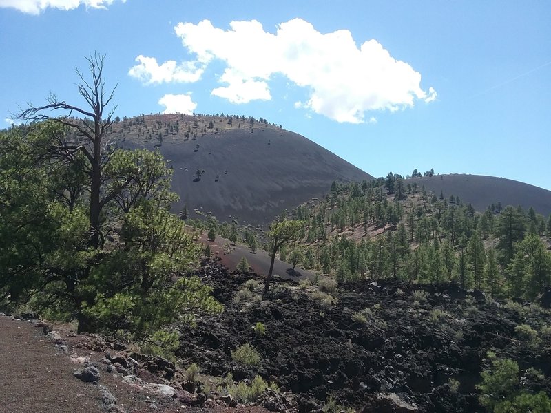 View of sunset crater Volcano