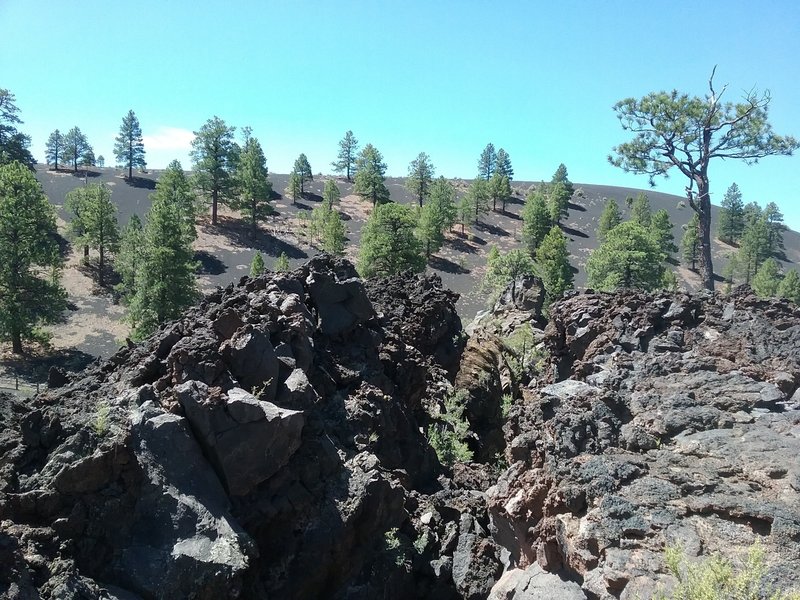 view of lava flows