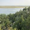 Elevation changes at the beginning of the trail looking out to Ogallala Lake.