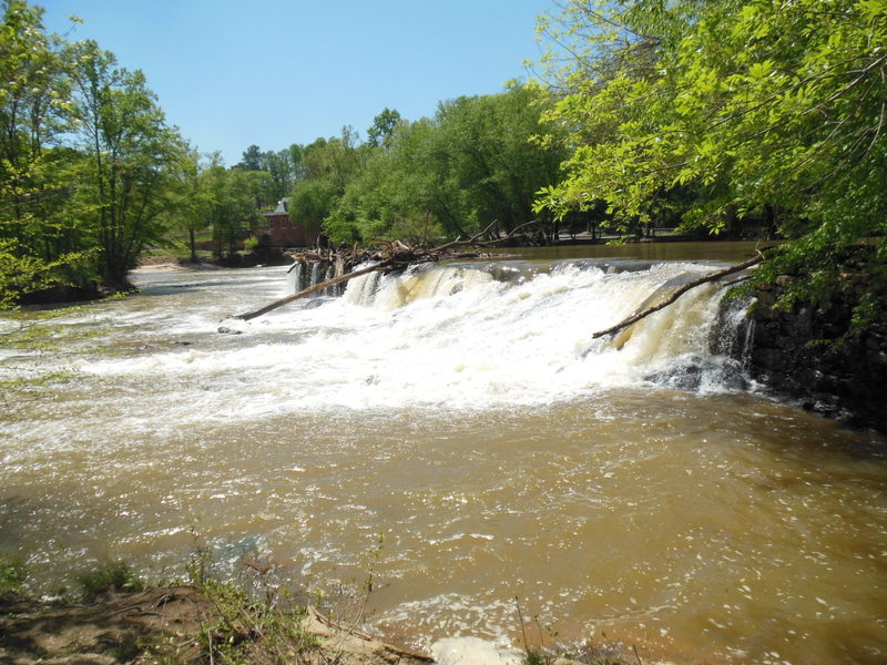 Looking across the dam to Laboratory Mill.