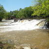 Looking across the dam to Laboratory Mill.