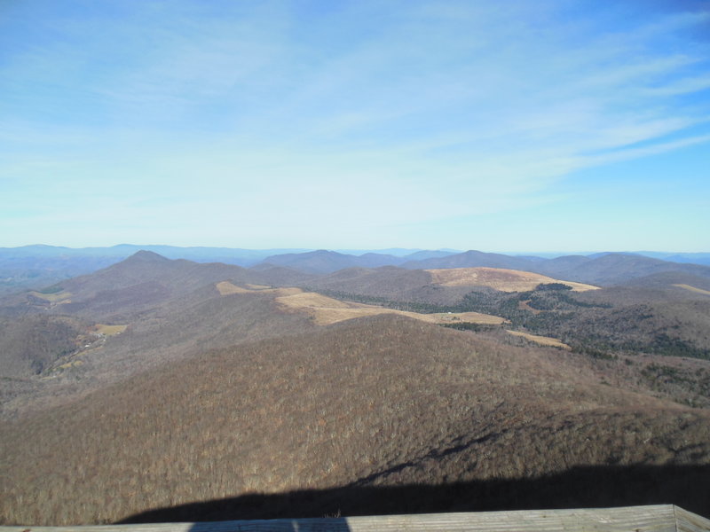 View from the top of Elk Knob (in winter) looking north.