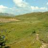 The headwaters of John-John Creek in the high meadows of the east end of Pobotkan Pass, looking west on Pobotkan Pass Trail.