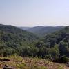 Over looking the gorge. This is one of the few open views, since the trail is a "green tunnel".