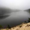 Threemile Lake on a foggy morning.