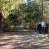 The small parking area at the trailhead