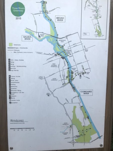 Three Rivers Greenway Trail Map