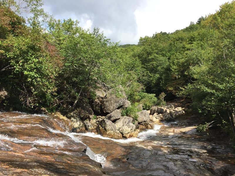 Downstream from upper falls