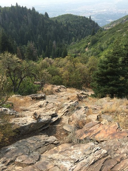 I always thought this was a fun section of the trail because it had you hiking/running over rocky slabs.