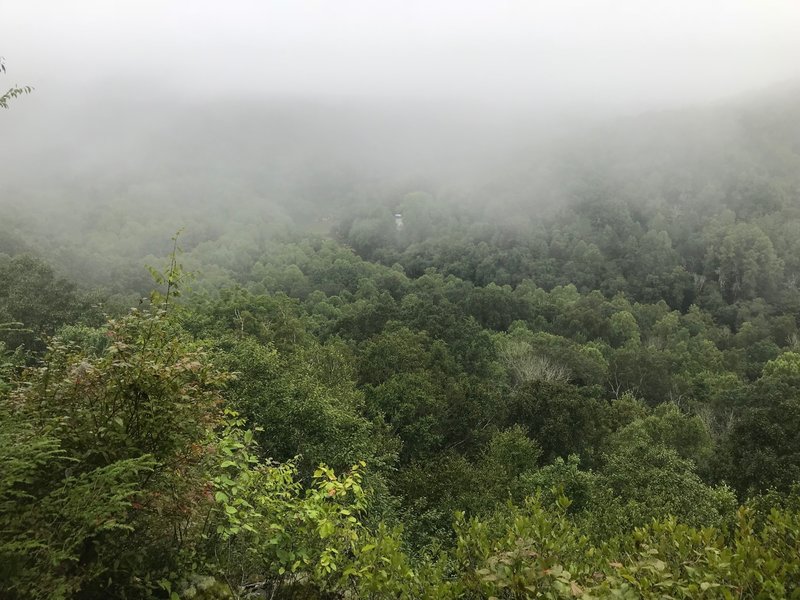 View of Blue Heron Mining Camp from Catawba Overlook