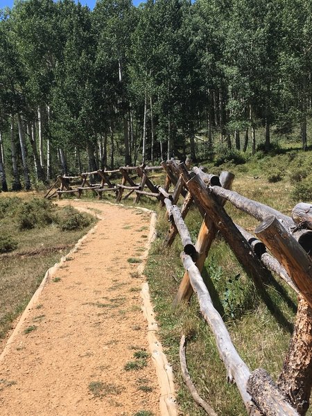 Cool fence built up along the trail. This section was very well maintained and built up.