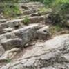 Natural steps above the waterfall