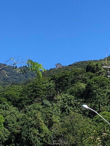 View of the Parrots Head (second highest peak on Ilha Grande) from Abraao village