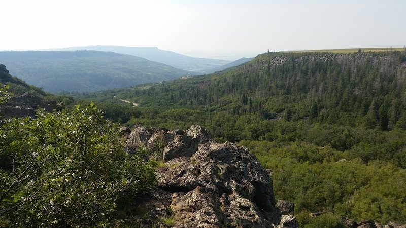 View at the top of the trail overlooking the canyon