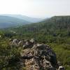 View at the top of the trail overlooking the canyon