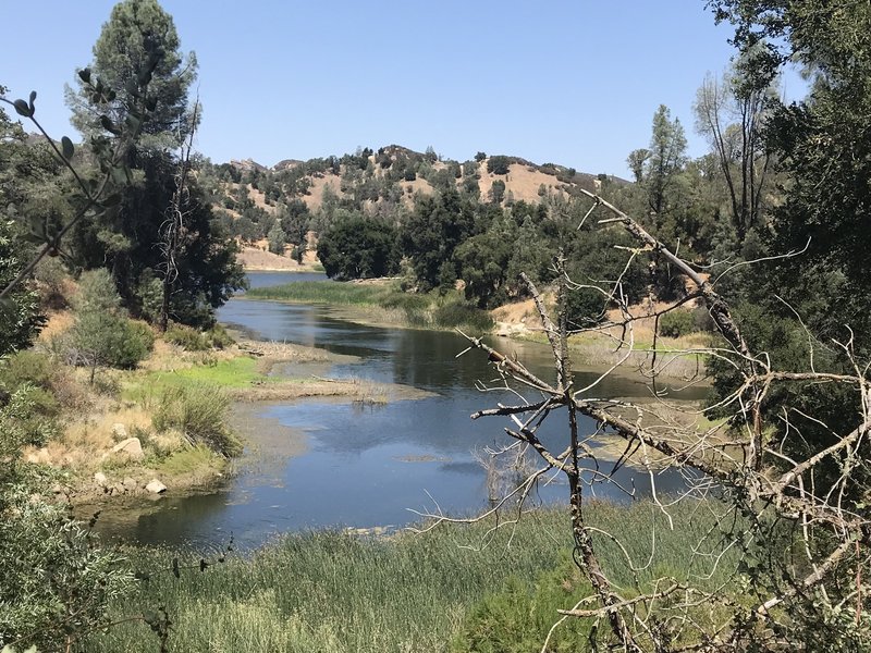 Just a peek at Santa Margarita Lake from the washed out bridge at the end of Sandstone Trail.