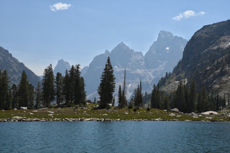 From Lake Solitude looking back toward the Cathedral Group.