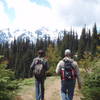 An old photo from near the beginning of the trail at Hurricane Ridge.