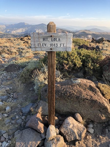 Summit of Mount Lola, looking toward Castle Peak.