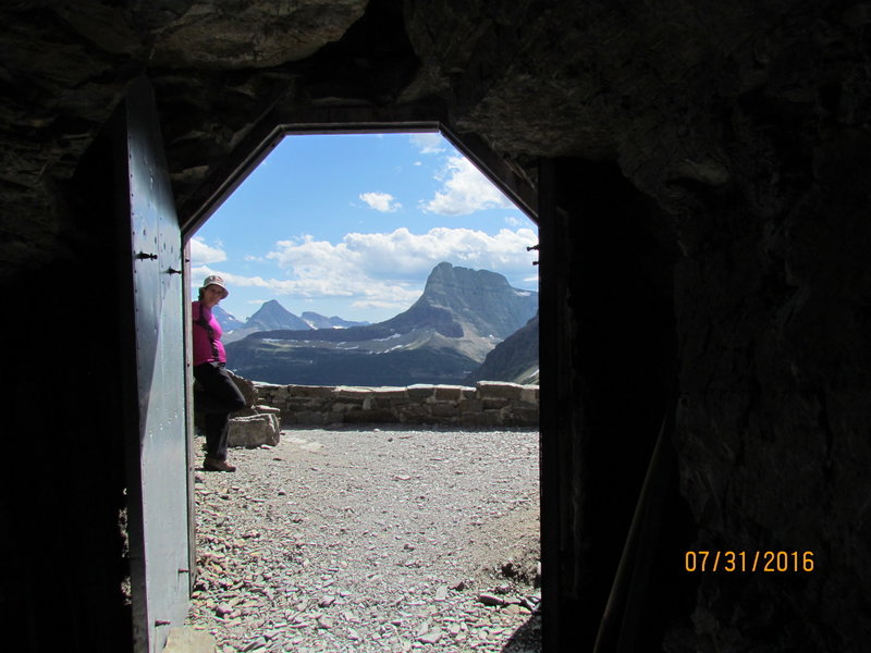 View from inside tunnel