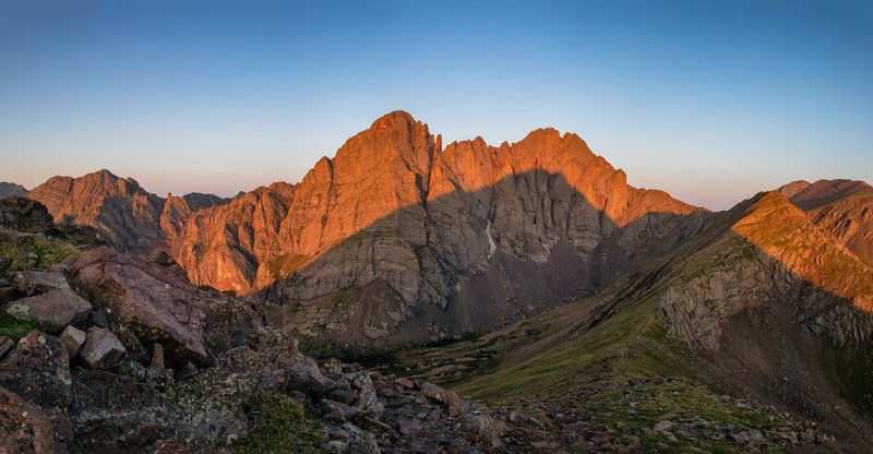 The Crestones in the shadow of Humboldt Peak